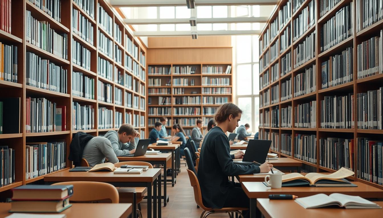 Student using a study guide to organize academic notes